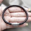 Stainless Steel Fancy Bracelet, Polished, Two Tone, 03.116.0068.08 (01 MM Thickness, 1 Inches Length)
