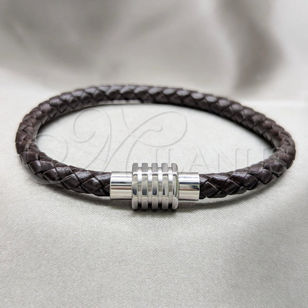Stainless Steel Fancy Bracelet, Polished, Two Tone, 03.116.0068.08 (01 MM Thickness, 1 Inches Length)