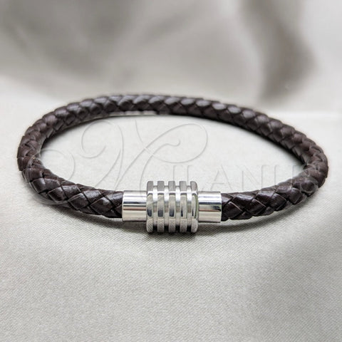 Stainless Steel Fancy Bracelet, Polished, Two Tone, 03.116.0068.08 (01 MM Thickness, 1 Inches Length)