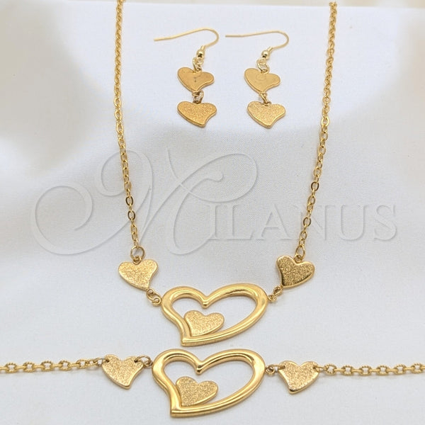Stainless Steel Ring — Necklace Bracelet and Earring Heart Design Polished 06. — main product view — SKU 164013 | Acero Inoxidable anillo — Necklace Bracelet and Earring corazón diseño pulido 06. — SKU 164013