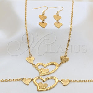 Stainless Steel Ring — Necklace Bracelet and Earring Heart Design Polished 06. — main product view — SKU 164013 | Acero Inoxidable anillo — Necklace Bracelet and Earring corazón diseño pulido 06. — SKU 164013