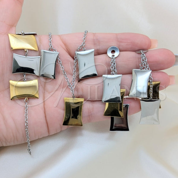Stainless Steel Ring — Necklace Bracelet and Earring Polished Two Tone 06. — alternate product view — SKU 164018 | Acero Inoxidable anillo — Necklace Bracelet and Earring pulido Two Tone 06. — SKU 164018