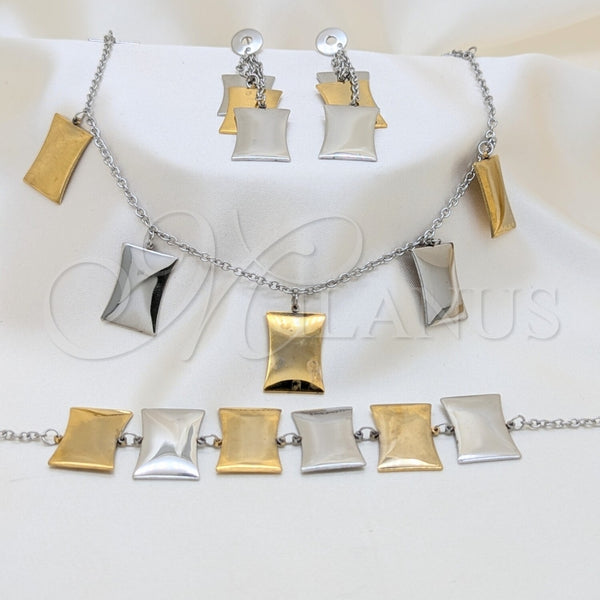 Stainless Steel Ring — Necklace Bracelet and Earring Polished Two Tone 06. — main product view — SKU 164018 | Acero Inoxidable anillo — Necklace Bracelet and Earring pulido Two Tone 06. — SKU 164018