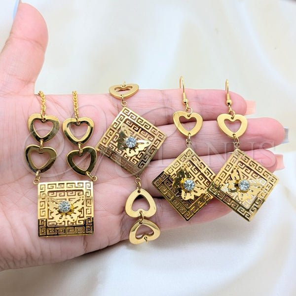 Stainless Steel Ring — Necklace Bracelet and Earring Butterfly and Heart Design — alternate product view — SKU 164019 | Acero Inoxidable anillo — Necklace Bracelet and Earring Butterfly and corazón diseño — SKU 164019