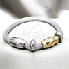 Stainless Steel Fancy Bracelet, Polished, Two Tone, 03.116.0073.07 (01 MM Thickness, 7 Inches Length)