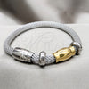 Stainless Steel Fancy Bracelet, Polished, Two Tone, 03.116.0073.07 (01 MM Thickness, 7 Inches Length)