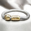 Stainless Steel Fancy Bracelet, Polished, Two Tone, 03.116.0074.07 (01 MM Thickness, 7 Inches Length)
