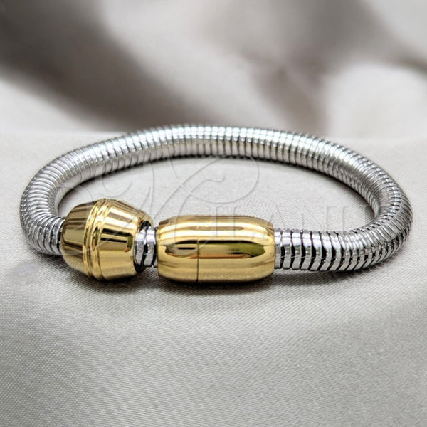 Stainless Steel Bracelet — Fancy Bracelet Polished Two Tone 03. 01 MM — main product view — SKU 164027 | Acero Inoxidable brazalete — elegante Bracelet pulido Two Tone 03. 01 MM — SKU 164027