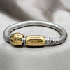 Stainless Steel Fancy Bracelet, Polished, Two Tone, 03.116.0074.07 (01 MM Thickness, 7 Inches Length)