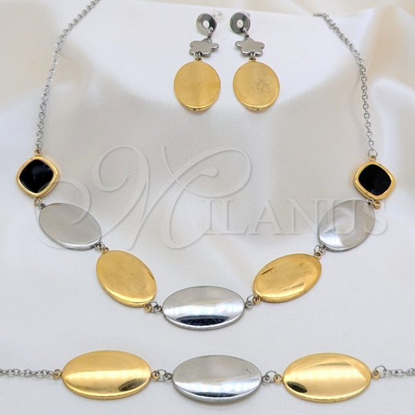 Stainless Steel Ring — Necklace Bracelet and Earring Flower Design Polished Two — main product view — SKU 164028 | Acero Inoxidable anillo — Necklace Bracelet and Earring flor diseño pulido Two — SKU 164028