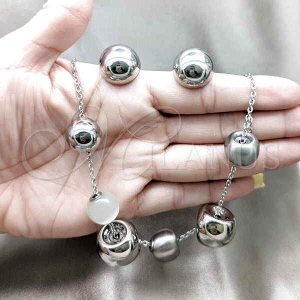 Stainless Steel Ring — Necklace Bracelet and Earring Ball Design Polished 06. — alternate product view — SKU 164035 | Acero Inoxidable anillo — Necklace Bracelet and Earring Ball diseño pulido 06. — SKU 164035