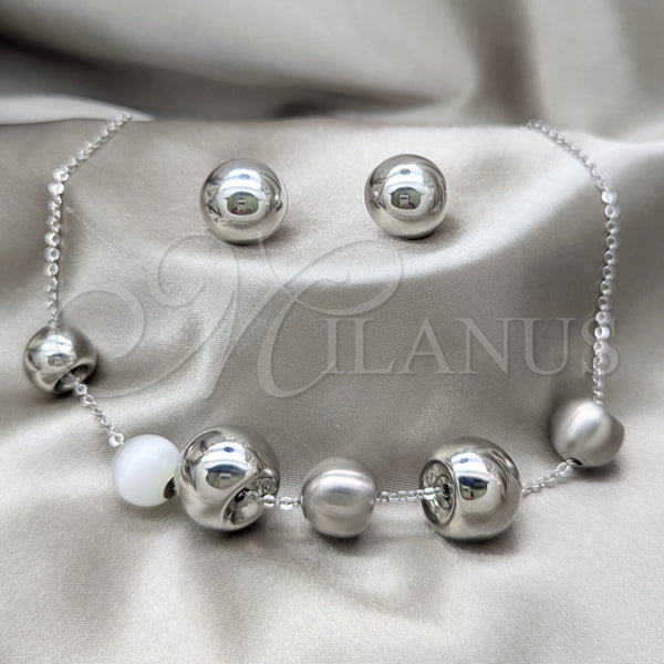 Stainless Steel Ring — Necklace Bracelet and Earring Ball Design Polished 06. — main product view — SKU 164035 | Acero Inoxidable anillo — Necklace Bracelet and Earring Ball diseño pulido 06. — SKU 164035