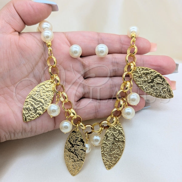 Stainless Steel Ring — Necklace Bracelet and Earring Ball Design with White — alternate product view — SKU 164040 | Acero Inoxidable anillo — Necklace Bracelet and Earring Ball diseño with blanco — SKU 164040