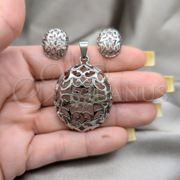 Stainless Steel Ring — Necklace and Earring Polished 06. — alternate product view — SKU 164052 | Acero Inoxidable anillo — Necklace and Earring pulido 06. — SKU 164052