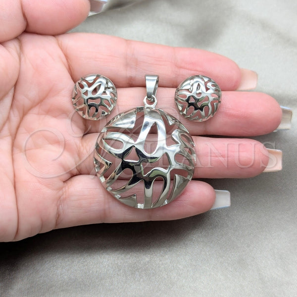 Stainless Steel Ring — Necklace and Earring Polished 06. — alternate product view — SKU 164053 | Acero Inoxidable anillo — Necklace and Earring pulido 06. — SKU 164053