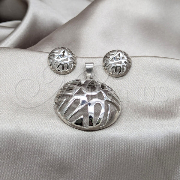 Stainless Steel Ring — Necklace and Earring Polished 06. — main product view — SKU 164053 | Acero Inoxidable anillo — Necklace and Earring pulido 06. — SKU 164053