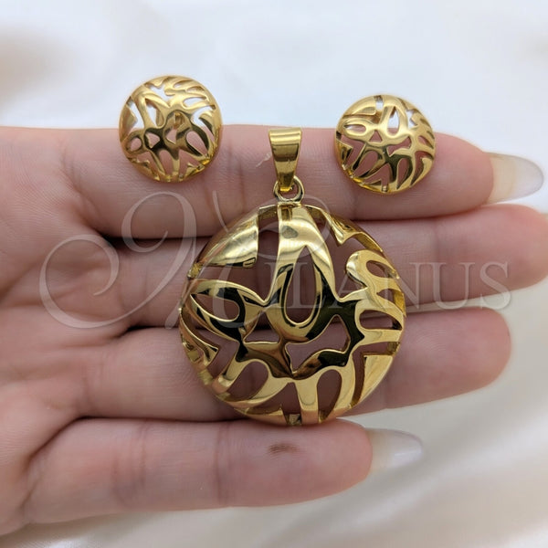 Stainless Steel Ring — Necklace and Earring Polished 06. — alternate product view — SKU 164054 | Acero Inoxidable anillo — Necklace and Earring pulido 06. — SKU 164054
