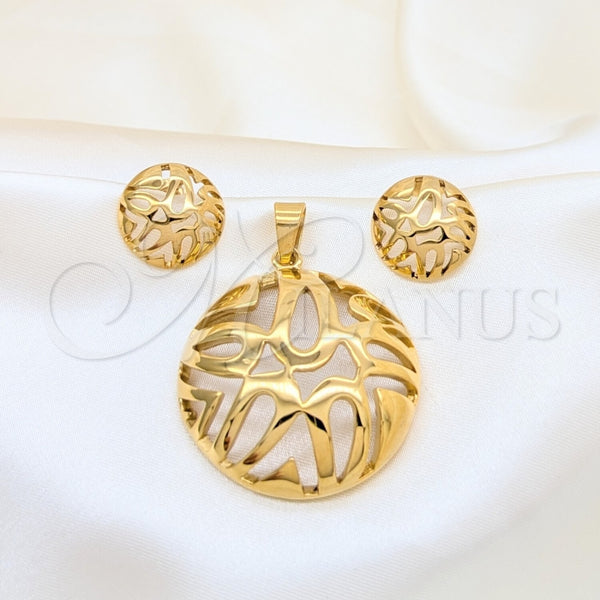 Stainless Steel Ring — Necklace and Earring Polished 06. — main product view — SKU 164054 | Acero Inoxidable anillo — Necklace and Earring pulido 06. — SKU 164054