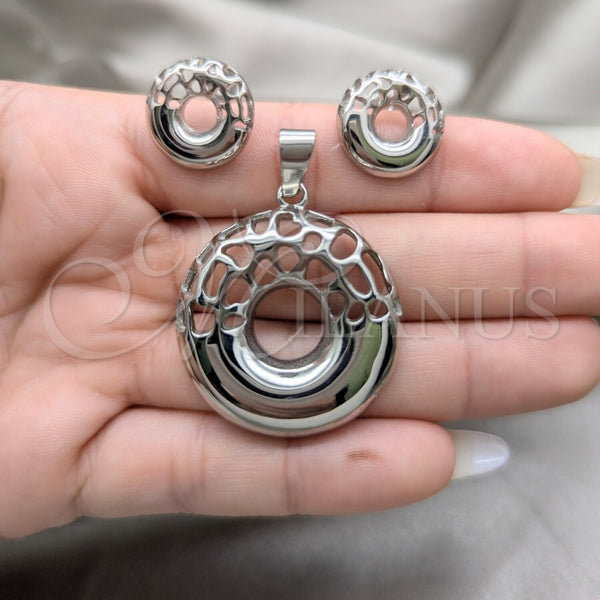 Stainless Steel Ring — Necklace and Earring Polished 06. — alternate product view — SKU 164059 | Acero Inoxidable anillo — Necklace and Earring pulido 06. — SKU 164059