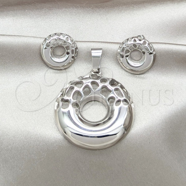 Stainless Steel Ring — Necklace and Earring Polished 06. — main product view — SKU 164059 | Acero Inoxidable anillo — Necklace and Earring pulido 06. — SKU 164059