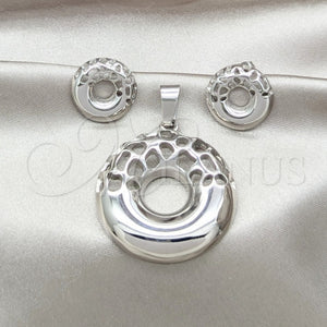 Stainless Steel Ring — Necklace and Earring Polished 06. — main product view — SKU 164059 | Acero Inoxidable anillo — Necklace and Earring pulido 06. — SKU 164059