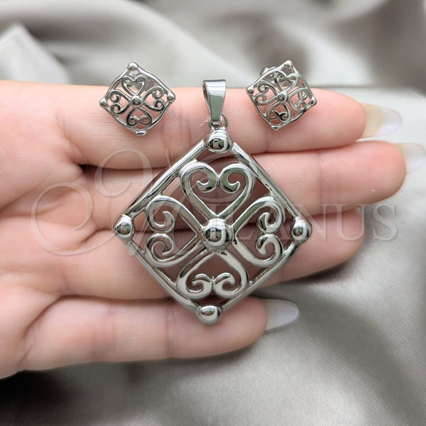 Stainless Steel Ring — Necklace and Earring Polished 06. — alternate product view — SKU 164068 | Acero Inoxidable anillo — Necklace and Earring pulido 06. — SKU 164068