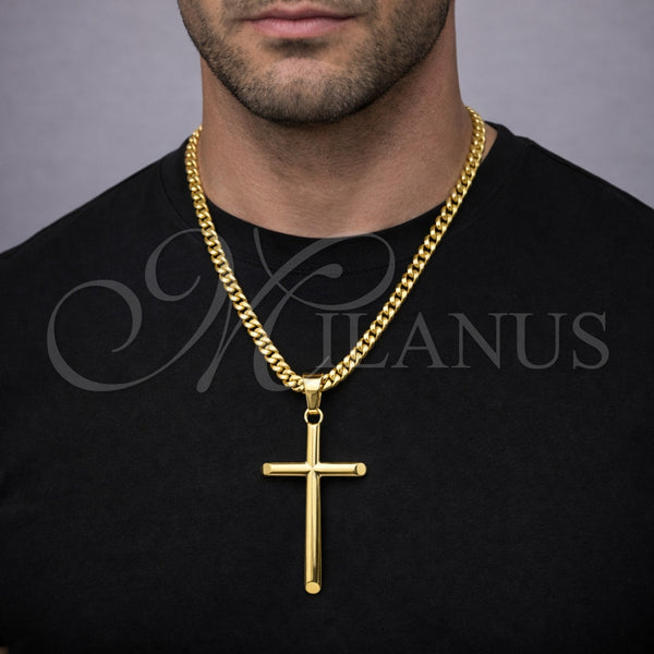 Gold Filled Pendant — Religious Pendant Cross Design Polished 05. — alternate product view — SKU 164072 | Oro Laminado dije — Religious Pendant cruz diseño pulido 05. — SKU 164072
