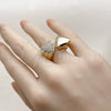 Oro Laminado Multi Stone Ring, Gold Filled Style with White Cubic Zirconia, Polished, Golden Finish, 01.283.0056 (One size fits all)