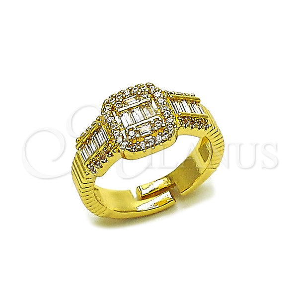 Gold Filled Ring — Multi Stone Ring Baguette and Cluster Design with — main product view — SKU 164083 | Oro Laminado anillo — Multi Stone Ring Baguette and Cluster diseño with — SKU 164083