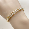 Gold Filled Jewelry — Individual Bangle Infinite Design with White Cubic Zirconia — alternate product view — SKU 164095 | Oro Laminado joyería — Individual Bangle Infinite diseño with blanco Cubic Zirconia — SKU 164095