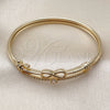 Gold Filled Jewelry — Individual Bangle Infinite Design with White Cubic Zirconia — alternate product view — SKU 164095 | Oro Laminado joyería — Individual Bangle Infinite diseño with blanco Cubic Zirconia — SKU 164095