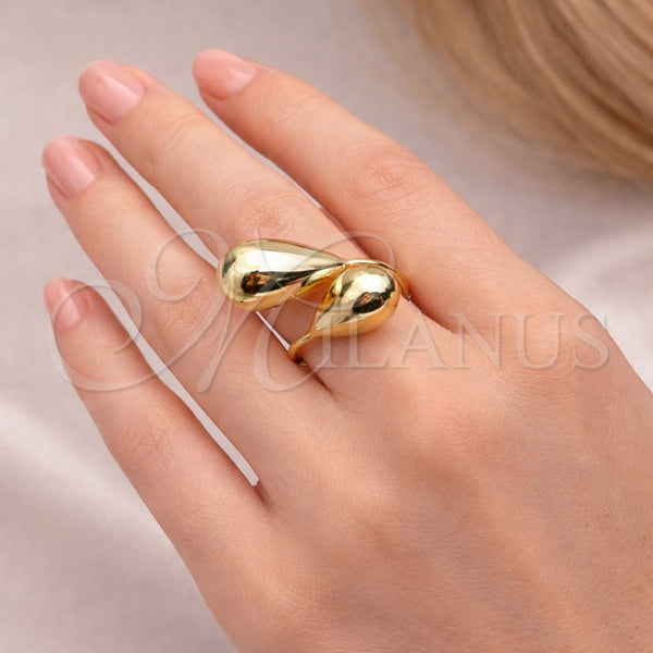 Gold Filled Ring — Elegant Ring Teardrop and Hollow Design Polished 01. — alternate product view — SKU 164107 | Oro Laminado anillo — Elegant Ring Teardrop and Hollow diseño pulido 01. — SKU 164107