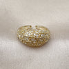 Oro Laminado Multi Stone Ring, Gold Filled Style with White Cubic Zirconia, Polished, Golden Finish, 01.213.0078 (One size fits all)