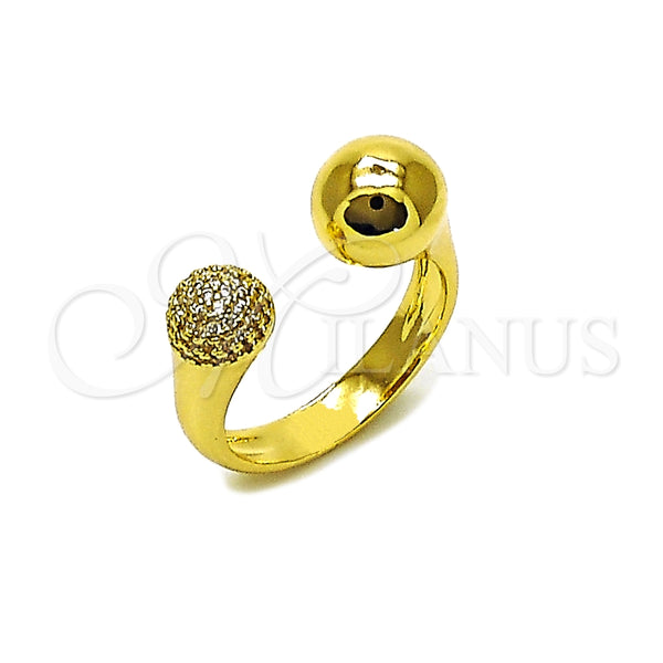 Gold Filled Ring — Multi Stone Ring Ball Design with White Micro — main product view — SKU 164114 | Oro Laminado anillo — Multi Stone Ring Ball diseño with blanco Micro — SKU 164114