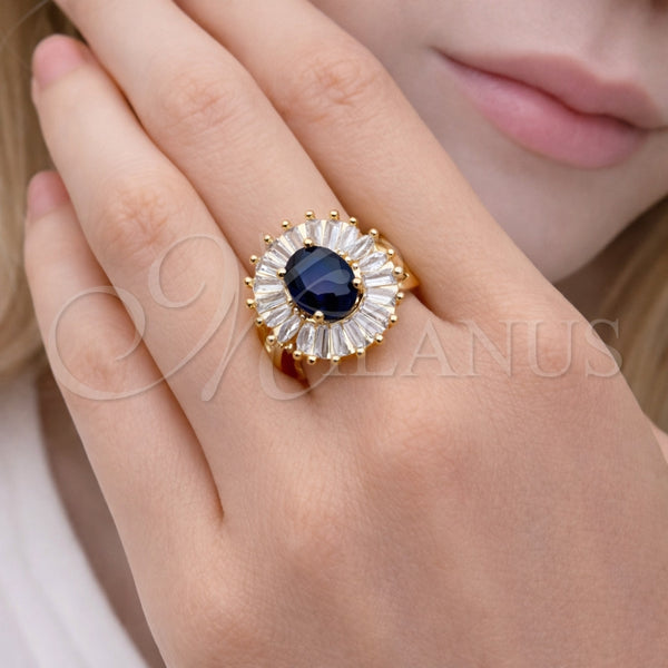 Gold Filled Ring — Multi Stone Ring Baguette and Cluster Design with — alternate product view — SKU 164127 | Oro Laminado anillo — Multi Stone Ring Baguette and Cluster diseño with — SKU 164127