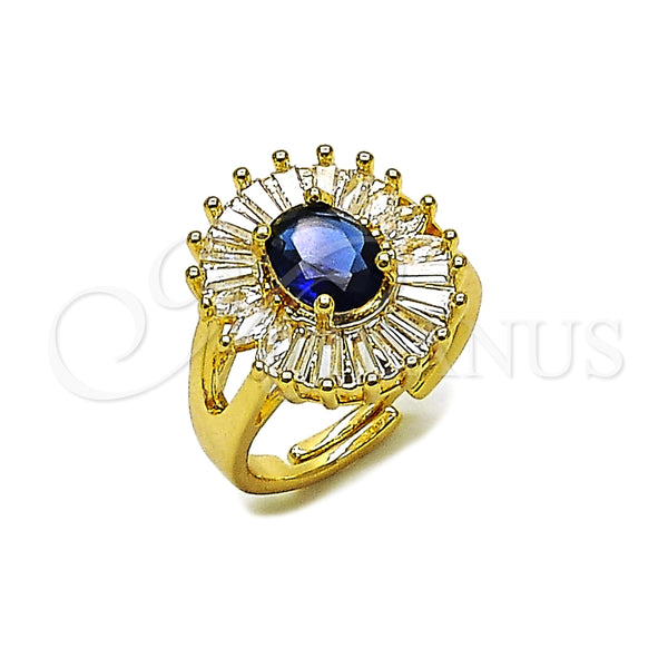 Gold Filled Ring — Multi Stone Ring Baguette and Cluster Design with — main product view — SKU 164127 | Oro Laminado anillo — Multi Stone Ring Baguette and Cluster diseño with — SKU 164127