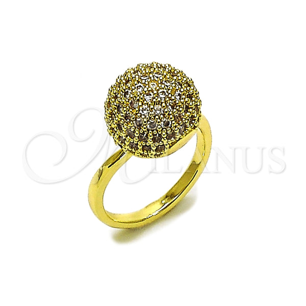Gold Filled Ring — Multi Stone Ring Ball Design with White Cubic — main product view — SKU 164132 | Oro Laminado anillo — Multi Stone Ring Ball diseño with blanco Cubic — SKU 164132