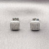 Rhodium Gold Filled Stud Earring, with White Cubic Zirconia, Polished, Rhodium Finish, 02.344.0049.1