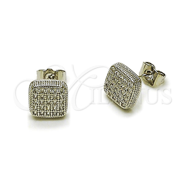 White Gold Filled Ring — Stud Earring with White Cubic Zirconia Polished 02. — main product view — SKU 164142 | Oro Laminado Blanco anillo — Stud Earring with blanco Cubic Zirconia pulido 02. — SKU 164142
