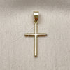 Oro Laminado Religious Pendant, Gold Filled Style Cross Design, Polished, Golden Finish, 05.213.0195