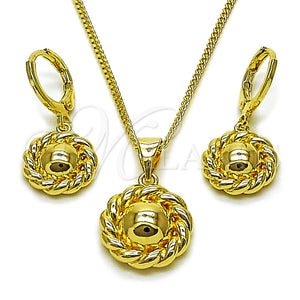 Gold Filled Ring — Earring and Pendant Adult Set Flower Design Polished — main product view — SKU 164149 | Oro Laminado anillo — Earring and Pendant Adult Set flor diseño pulido — SKU 164149