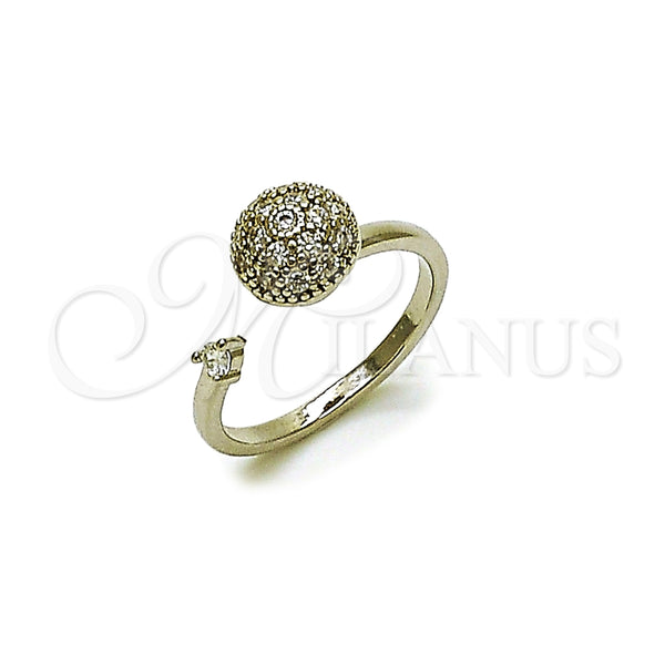 White Gold Filled Ring — Multi Stone Ring Ball Design with White Cubic — main product view — SKU 164153 | Oro Laminado Blanco anillo — Multi Stone Ring Ball diseño with blanco Cubic — SKU 164153