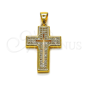 Gold Filled Pendant — Religious Pendant Cross Design with White Micro Pave — main product view — SKU 164161 | Oro Laminado dije — Religious Pendant cruz diseño with blanco Micro Pave — SKU 164161