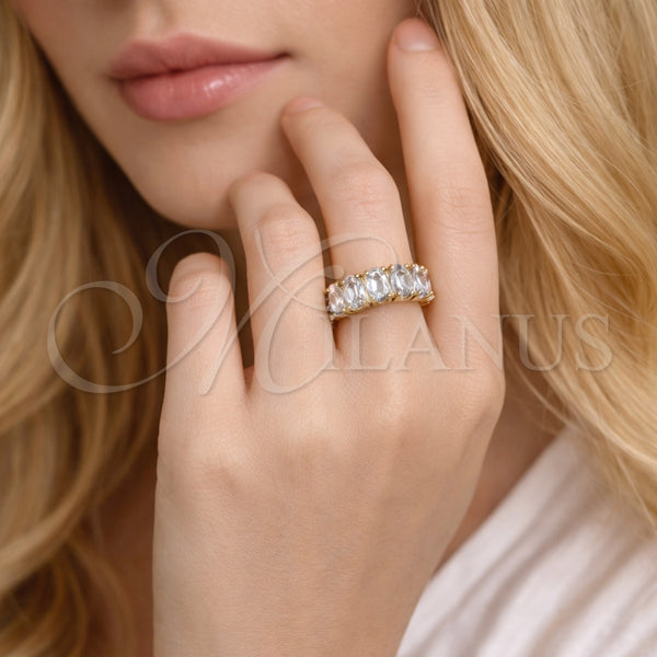 Gold Filled Ring — Multi Stone Ring with White Cubic Zirconia Polished — alternate product view — SKU 164173 | Oro Laminado anillo — Multi Stone Ring with blanco Cubic Zirconia pulido — SKU 164173