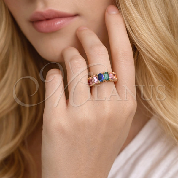 Gold Filled Ring — Multi Stone Ring with Multicolor Cubic Zirconia Polished — alternate product view — SKU 164174 | Oro Laminado anillo — Multi Stone Ring with Multicolor Cubic Zirconia pulido — SKU 164174