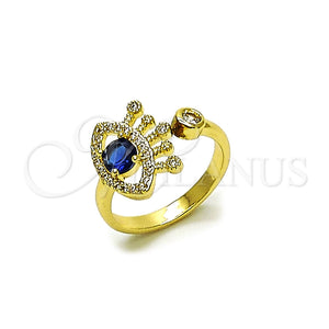 Gold Filled Ring — Multi Stone Ring Evil Eye Design with Sapphire — main product view — SKU 164178 | Oro Laminado anillo — Multi Stone Ring Evil Eye diseño with Sapphire — SKU 164178
