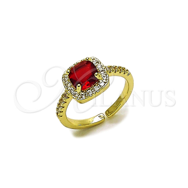 Gold Filled Ring — Multi Stone Ring Cluster Design with Garnet Cubic — main product view — SKU 164188 | Oro Laminado anillo — Multi Stone Ring Cluster diseño with Garnet Cubic — SKU 164188