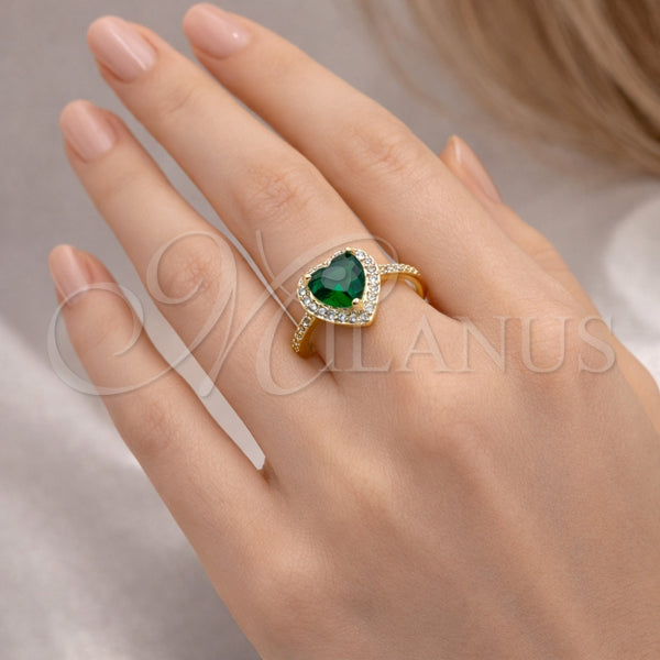 Gold Filled Ring — Multi Stone Ring Heart and Cluster Design with — alternate product view — SKU 164190 | Oro Laminado anillo — Multi Stone Ring corazón and Cluster diseño with — SKU 164190