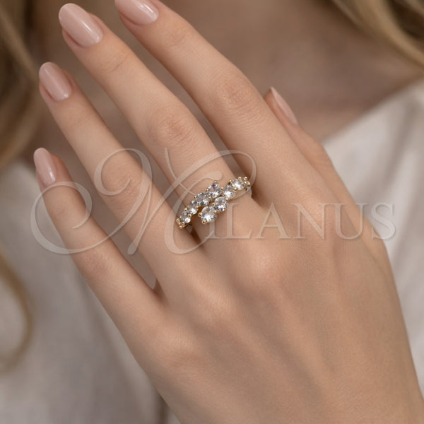Gold Filled Ring — Multi Stone Ring with White Cubic Zirconia Polished — alternate product view — SKU 164198 | Oro Laminado anillo — Multi Stone Ring with blanco Cubic Zirconia pulido — SKU 164198
