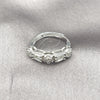 White Gold Filled Multi Stone Ring, Baguette Design, with White Cubic Zirconia and White Micro Pave, Polished, Rhodium Finish, 01.346.0024 (One size fits all)